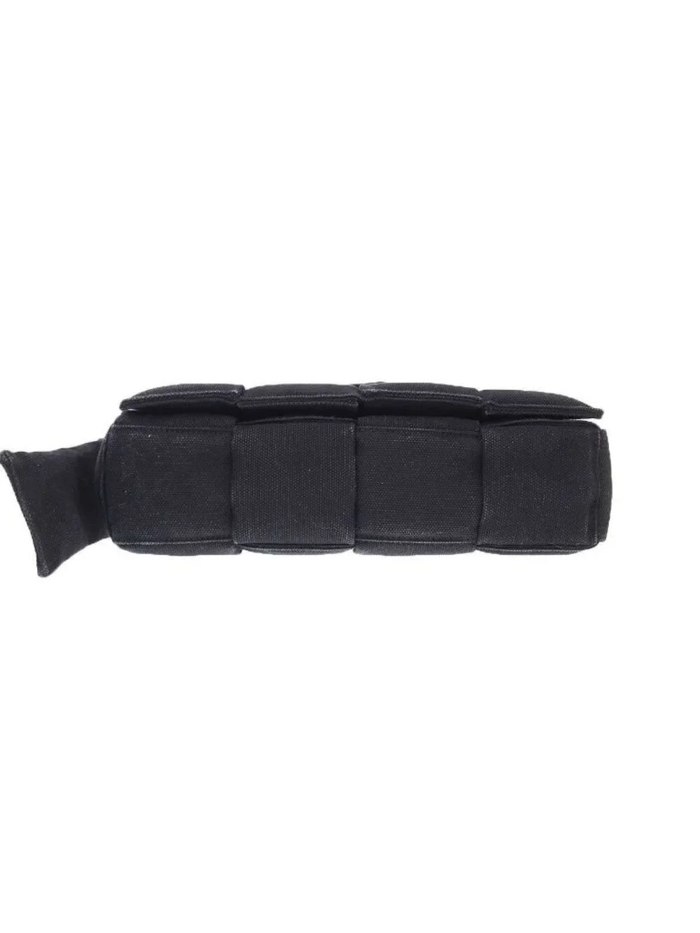 Bottega Veneta Padded Tech Cassette Canvas Intrecciato Shoulder Bag Black